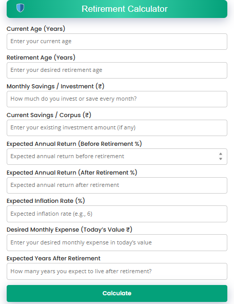 Retirement Calculator