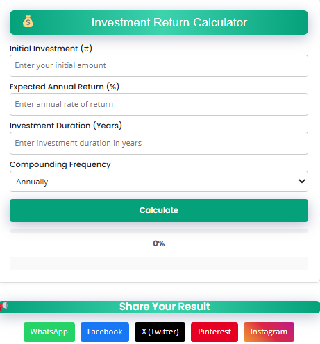 Investment Return Calculator