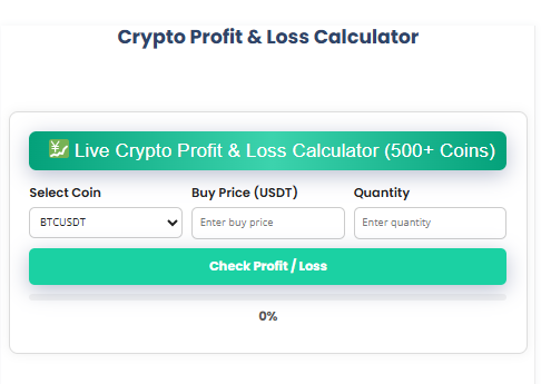 Crypto Profit & Loss Calculator