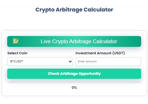 Crypto Arbitrage Calculator