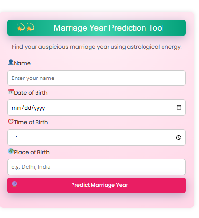 Marriage Year Prediction Tool