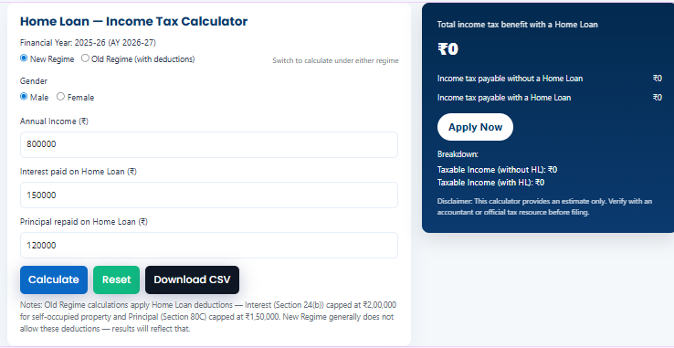 Income Tax Calculator