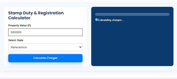 Stamp Duty & Registration Charges Calculator