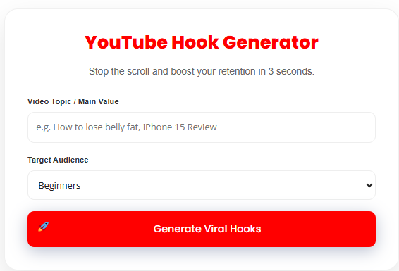 YouTube Hook Generator