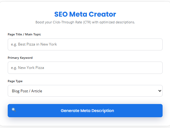 SEO Meta Description Maker